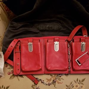 GRYSON Riley Tripple Crossbody Red Calfskin